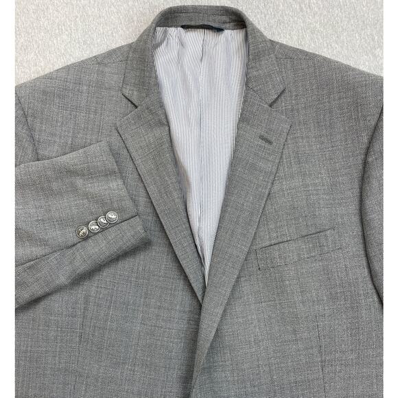 Brooks Brothers Blazer Mens 48R Gray Hopsack Wool Blend Explorer Regent Fit